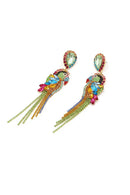 Opal Parrot Diamante Earrings