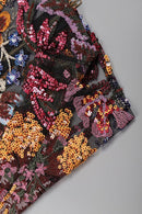 Tora Strapless Floral Sequin Maxi Dress