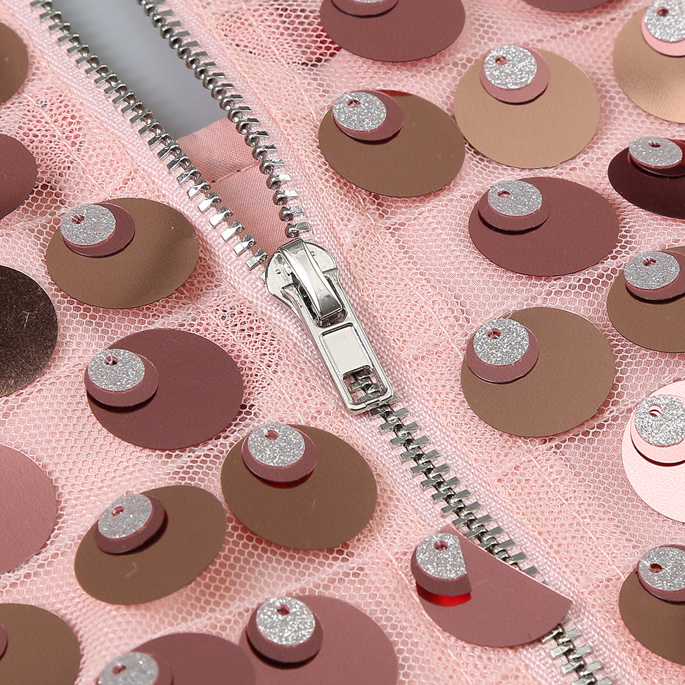 Gunnel Sequinned Feather-Trim Mini Dress