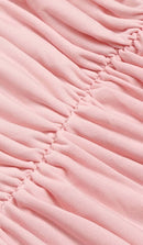 Sharina Flower-Embellished Ruched Mini Dress