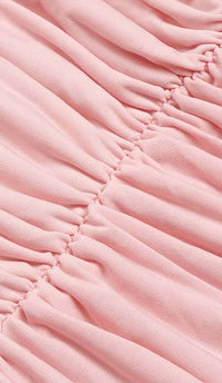 Sharina Flower-Embellished Ruched Mini Dress