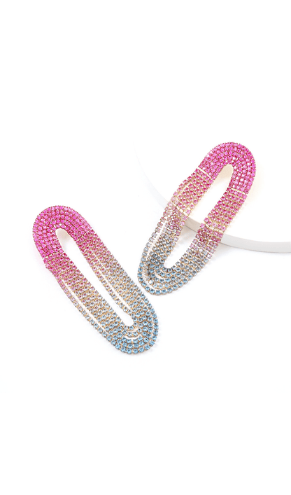 Lucia Full Diamond Tassel Earrings