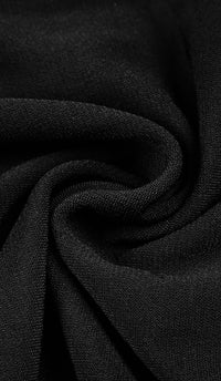 Jikia Rose Bodycon Maxi Dress In Black