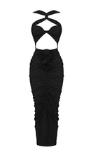 Jikia Rose Bodycon Maxi Dress In Black