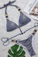 Gani Blue Crystal Bikini