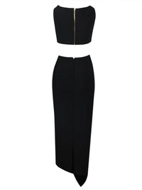 Mopaka Cutout Bandage Set In Black