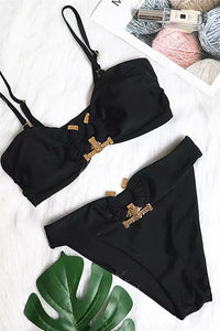 Aoife Black Metal Bikini