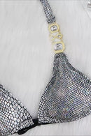 Oliay Black Snake Pattern Bikini