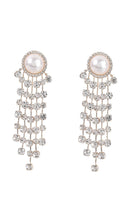 Emersyn Pearl Crystal Tassel Earrings