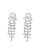 Emersyn Pearl Crystal Tassel Earrings