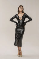 Louisa Black Sequin Maxi Dress