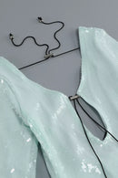 Louisa Teal Sequin Maxi Dress