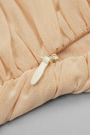 Rikiny Nude Strappy Sequins Embellished Mesh Midi Dress