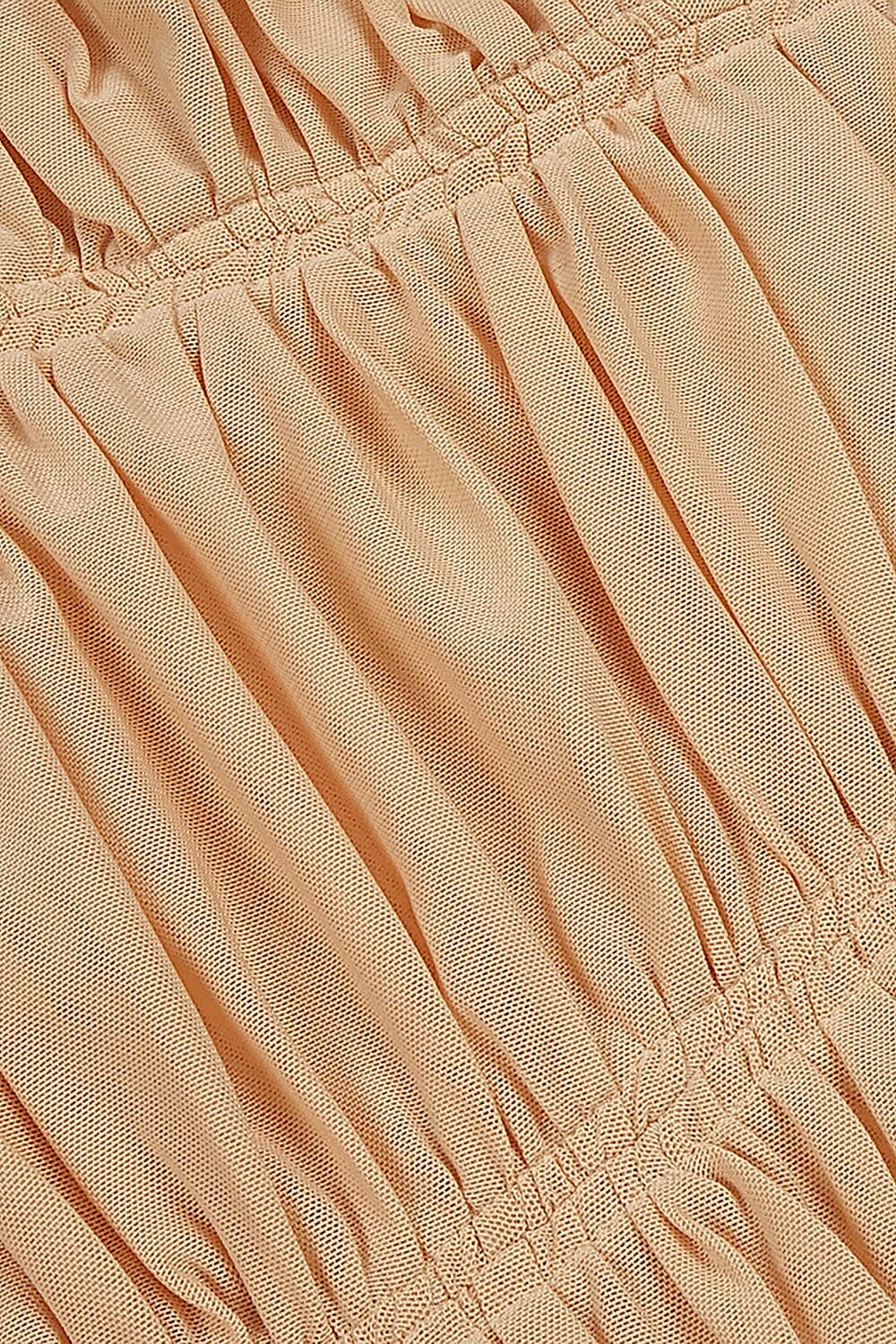 Rikiny Nude Strappy Sequins Embellished Mesh Midi Dress