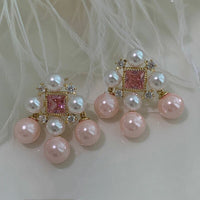 Arianna Pearl Earring In Pink