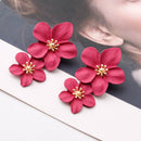 Sandra Double Flower Earrings