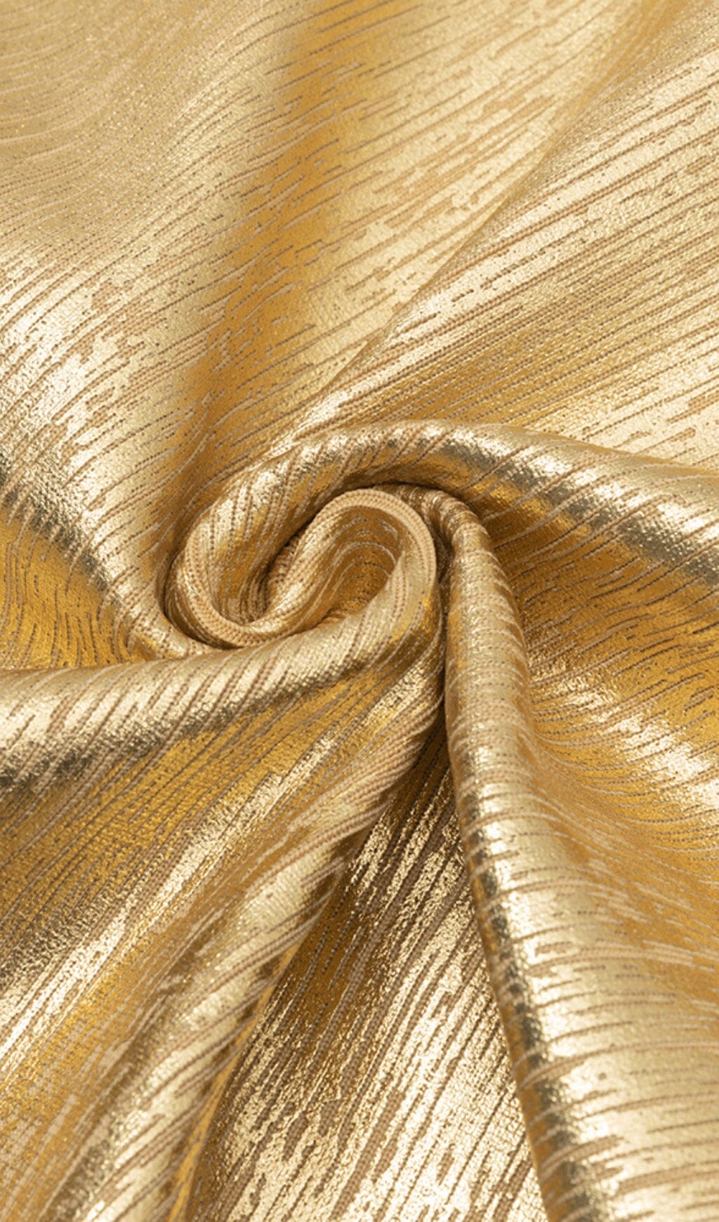 Beyza Plunge Mesh Bandage Midi Dress In Gold