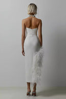 Maylene White Feather Dress