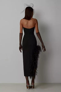 Maylene Black Feather Dress