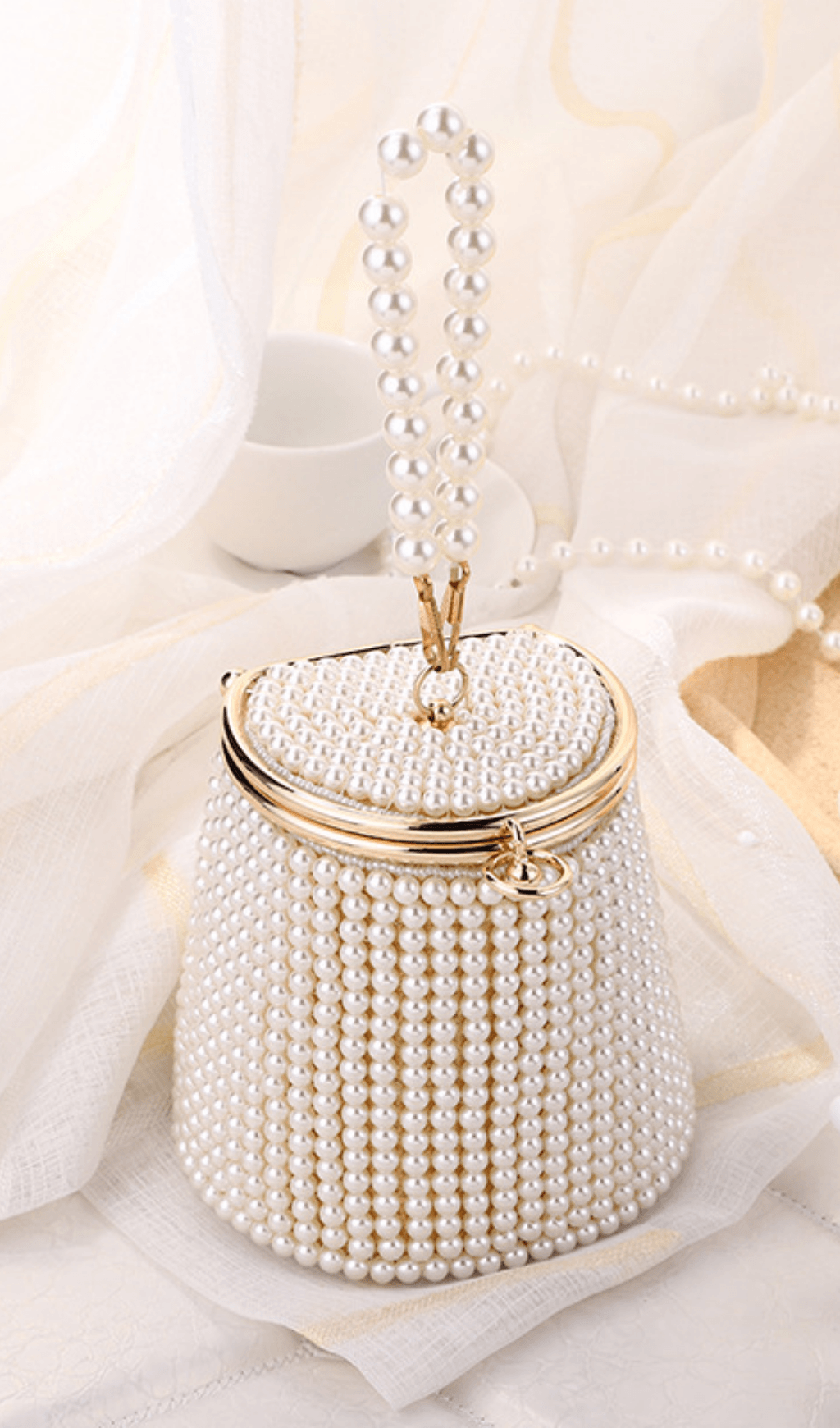 Manik Pearl Bucket Bag