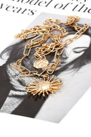 Diliro Golden Sun Clavicle Necklace