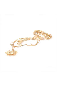 Diliro Golden Sun Clavicle Necklace