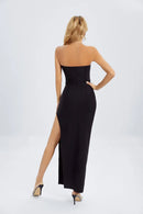 Renee Black Off Shoulder Diamante Dress