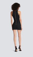 Cow Sequin Bandage Mini Dress In Black