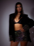 Gili Mesh Diamond Long Sleeve Blazer