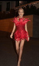 Tessa Feather Sequin Mini Dress