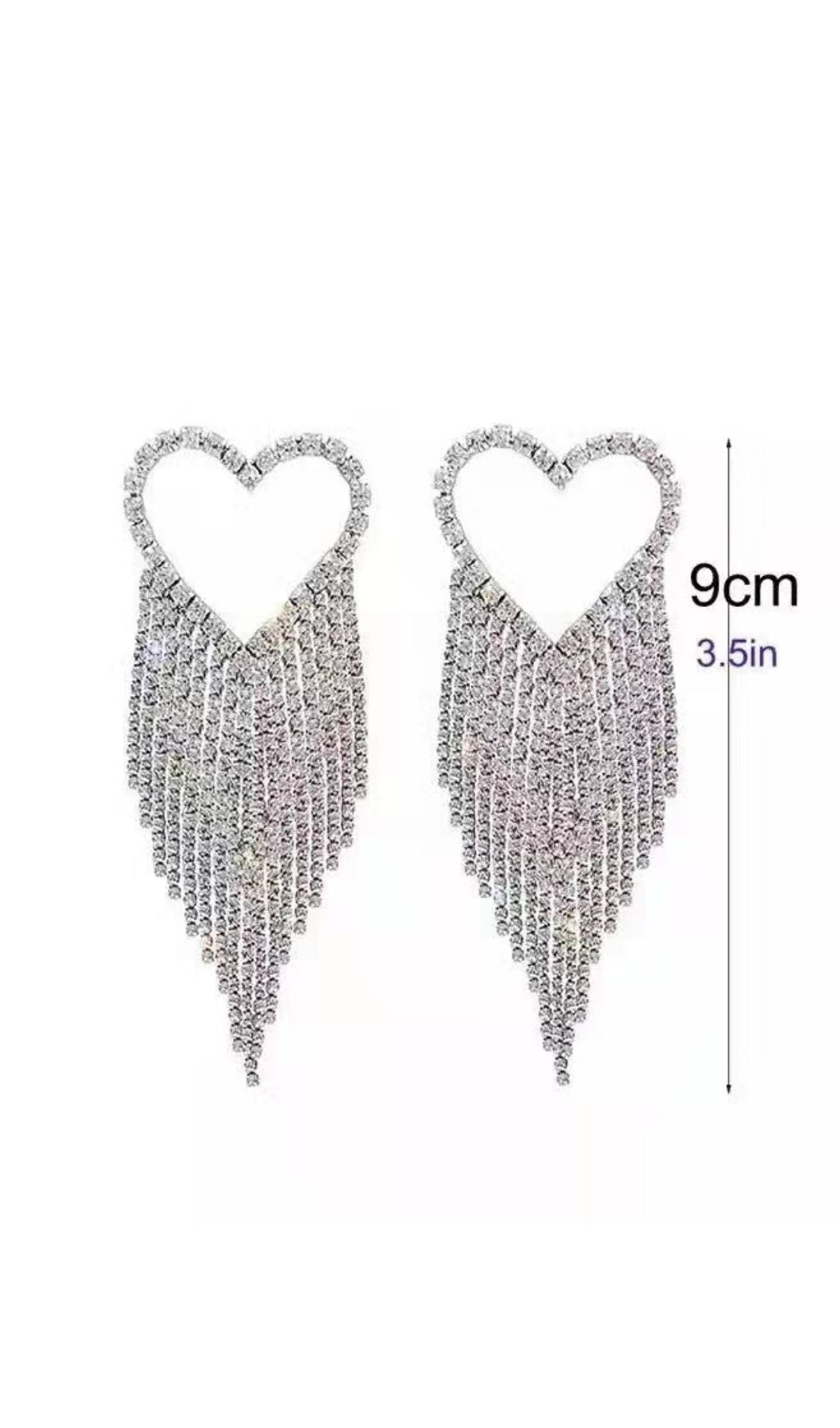 Logan Rhinestone Tassel Earrings