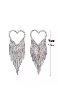 Logan Rhinestone Tassel Earrings