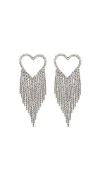 Logan Rhinestone Tassel Earrings
