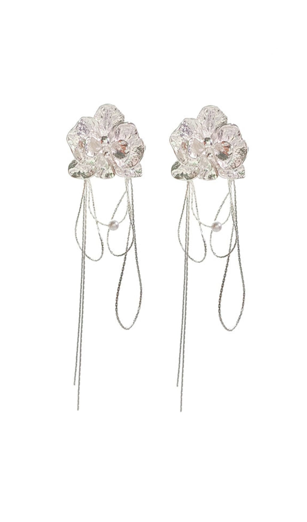 Ariah White Butterfly Orchid Earrings