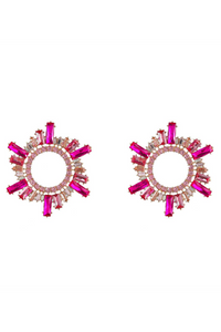 Athena Crystal Hoop Earrings