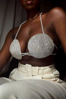 Olga Spiral Crystal Bustier Top