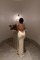 Sagia Backless Maxi Dress In White