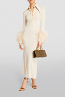 Kerenza Long Sleeve Feather Bandage Dress