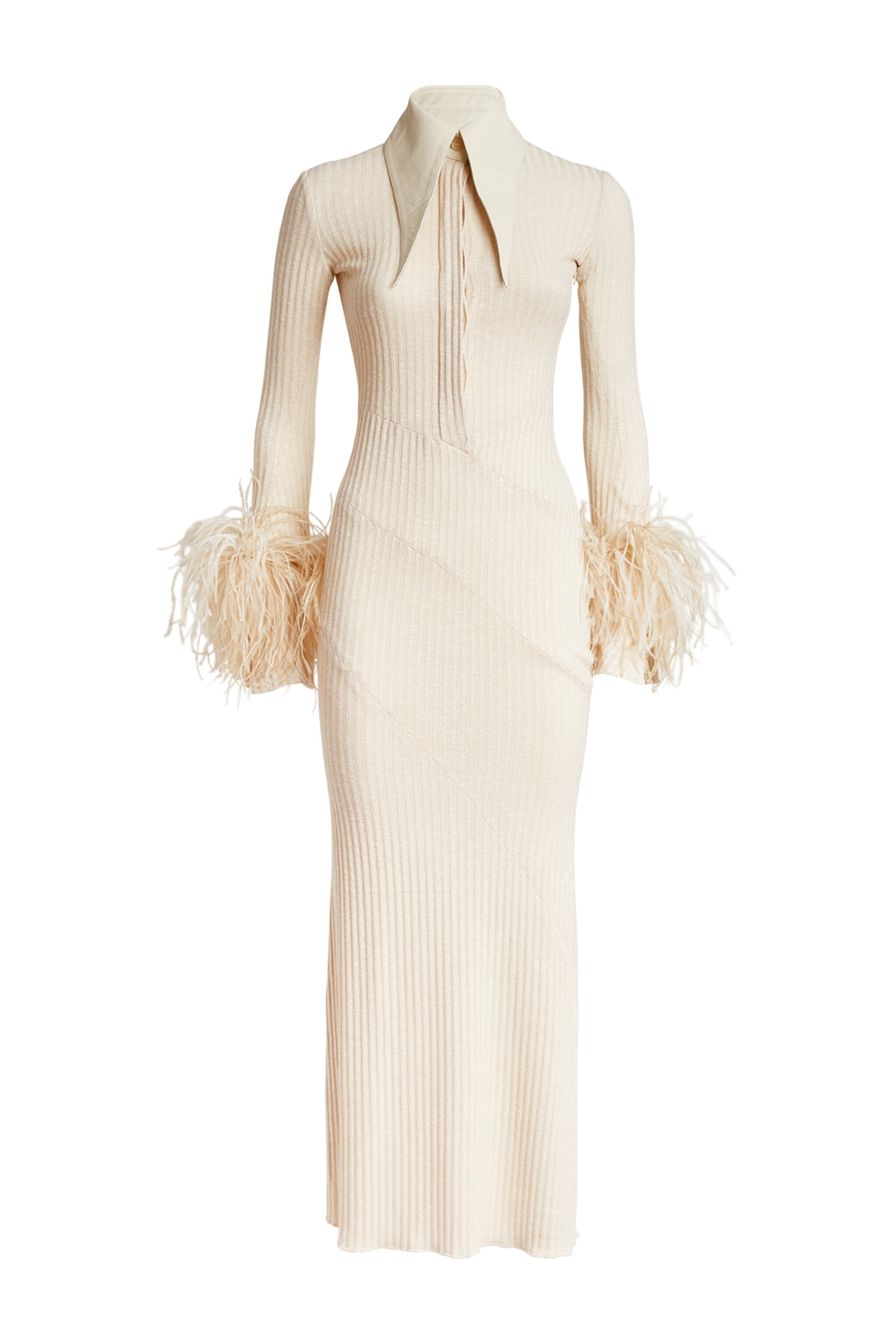 Kerenza Long Sleeve Feather Bandage Dress