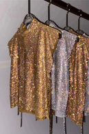 Nava Split Chain Chainmail Top In Silver